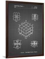 PP1022-Black Grid Rubik's Cube Patent Poster-Cole Borders-Framed Giclee Print