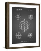 PP1022-Black Grid Rubik's Cube Patent Poster-Cole Borders-Framed Giclee Print