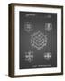 PP1022-Black Grid Rubik's Cube Patent Poster-Cole Borders-Framed Giclee Print