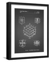 PP1022-Black Grid Rubik's Cube Patent Poster-Cole Borders-Framed Giclee Print