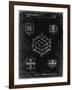 PP1022-Black Grunge Rubik's Cube Patent Poster-Cole Borders-Framed Giclee Print