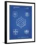 PP1022-Blueprint Rubik's Cube Patent Poster-Cole Borders-Framed Giclee Print