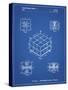 PP1022-Blueprint Rubik's Cube Patent Poster-Cole Borders-Stretched Canvas