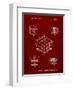 PP1022-Burgundy Rubik's Cube Patent Poster-Cole Borders-Framed Premium Giclee Print