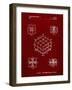 PP1022-Burgundy Rubik's Cube Patent Poster-Cole Borders-Framed Giclee Print