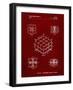 PP1022-Burgundy Rubik's Cube Patent Poster-Cole Borders-Framed Giclee Print