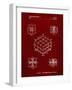 PP1022-Burgundy Rubik's Cube Patent Poster-Cole Borders-Framed Giclee Print