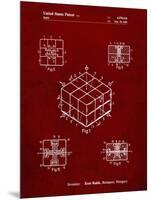 PP1022-Burgundy Rubik's Cube Patent Poster-Cole Borders-Mounted Giclee Print