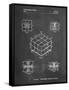 PP1022-Chalkboard Rubik's Cube Patent Poster-Cole Borders-Framed Stretched Canvas