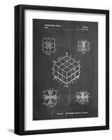 PP1022-Chalkboard Rubik's Cube Patent Poster-Cole Borders-Framed Giclee Print