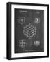 PP1022-Chalkboard Rubik's Cube Patent Poster-Cole Borders-Framed Giclee Print