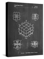 PP1022-Chalkboard Rubik's Cube Patent Poster-Cole Borders-Stretched Canvas