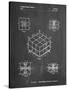 PP1022-Chalkboard Rubik's Cube Patent Poster-Cole Borders-Stretched Canvas