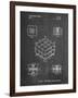 PP1022-Chalkboard Rubik's Cube Patent Poster-Cole Borders-Framed Giclee Print