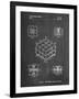 PP1022-Chalkboard Rubik's Cube Patent Poster-Cole Borders-Framed Giclee Print