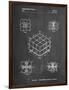 PP1022-Chalkboard Rubik's Cube Patent Poster-Cole Borders-Framed Giclee Print