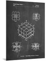 PP1022-Chalkboard Rubik's Cube Patent Poster-Cole Borders-Mounted Giclee Print