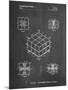 PP1022-Chalkboard Rubik's Cube Patent Poster-Cole Borders-Mounted Giclee Print