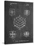 PP1022-Chalkboard Rubik's Cube Patent Poster-Cole Borders-Stretched Canvas