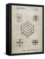 PP1022-Sandstone Rubik's Cube Patent Poster-Cole Borders-Framed Stretched Canvas
