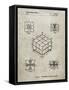 PP1022-Sandstone Rubik's Cube Patent Poster-Cole Borders-Framed Stretched Canvas