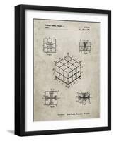PP1022-Sandstone Rubik's Cube Patent Poster-Cole Borders-Framed Giclee Print