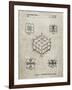 PP1022-Sandstone Rubik's Cube Patent Poster-Cole Borders-Framed Giclee Print