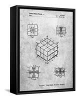 PP1022-Slate Rubik's Cube Patent Poster-Cole Borders-Framed Stretched Canvas