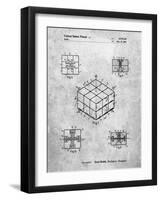 PP1022-Slate Rubik's Cube Patent Poster-Cole Borders-Framed Giclee Print