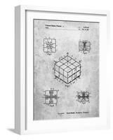 PP1022-Slate Rubik's Cube Patent Poster-Cole Borders-Framed Giclee Print