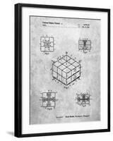 PP1022-Slate Rubik's Cube Patent Poster-Cole Borders-Framed Giclee Print