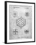 PP1022-Slate Rubik's Cube Patent Poster-Cole Borders-Framed Giclee Print