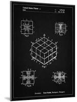 PP1022-Vintage Black Rubik's Cube Patent Poster-Cole Borders-Mounted Giclee Print