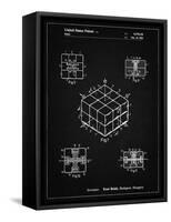 PP1022-Vintage Black Rubik's Cube Patent Poster-Cole Borders-Framed Stretched Canvas