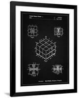 PP1022-Vintage Black Rubik's Cube Patent Poster-Cole Borders-Framed Giclee Print