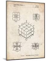 PP1022-Vintage Parchment Rubik's Cube Patent Poster-Cole Borders-Mounted Giclee Print