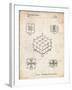 PP1022-Vintage Parchment Rubik's Cube Patent Poster-Cole Borders-Framed Giclee Print