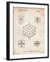 PP1022-Vintage Parchment Rubik's Cube Patent Poster-Cole Borders-Framed Giclee Print