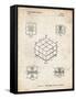 PP1022-Vintage Parchment Rubik's Cube Patent Poster-Cole Borders-Framed Stretched Canvas