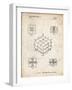 PP1022-Vintage Parchment Rubik's Cube Patent Poster-Cole Borders-Framed Premium Giclee Print