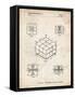 PP1022-Vintage Parchment Rubik's Cube Patent Poster-Cole Borders-Framed Stretched Canvas