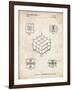 PP1022-Vintage Parchment Rubik's Cube Patent Poster-Cole Borders-Framed Giclee Print