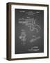 PP1023-Black Grid Ruger Revolver Patent Art-Cole Borders-Framed Giclee Print