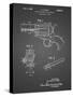 PP1023-Black Grid Ruger Revolver Patent Art-Cole Borders-Stretched Canvas