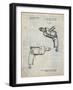 PP1024-Antique Grid Parchment Ryobi Electric Drill Patent Poster-Cole Borders-Framed Giclee Print