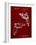 PP1024-Burgundy Ryobi Electric Drill Patent Poster-Cole Borders-Framed Giclee Print