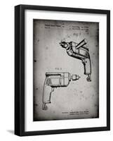 PP1024-Faded Grey Ryobi Electric Drill Patent Poster-Cole Borders-Framed Giclee Print