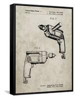 PP1024-Sandstone Ryobi Electric Drill Patent Poster-Cole Borders-Framed Stretched Canvas