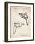 PP1024-Vintage Parchment Ryobi Electric Drill Patent Poster-Cole Borders-Framed Giclee Print