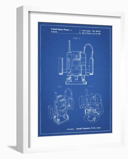 PP1025-Blueprint Ryobi Portable Router Patent Poster-Cole Borders-Framed Giclee Print